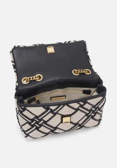 توري برتش | Small Kira Woven Canvas Convertible Shoulder Bag