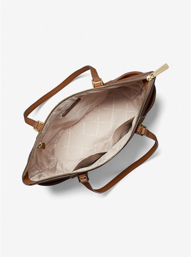 مايكل كورس | Charlotte Large Saffiano Leather Top-Zip Tote Bag