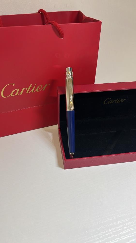 قلم كارتير - كحلي وفضي