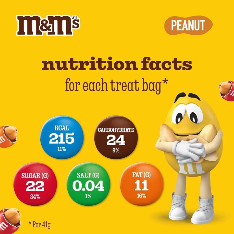 M&M's | Peanut Candy Bags | 82 GM