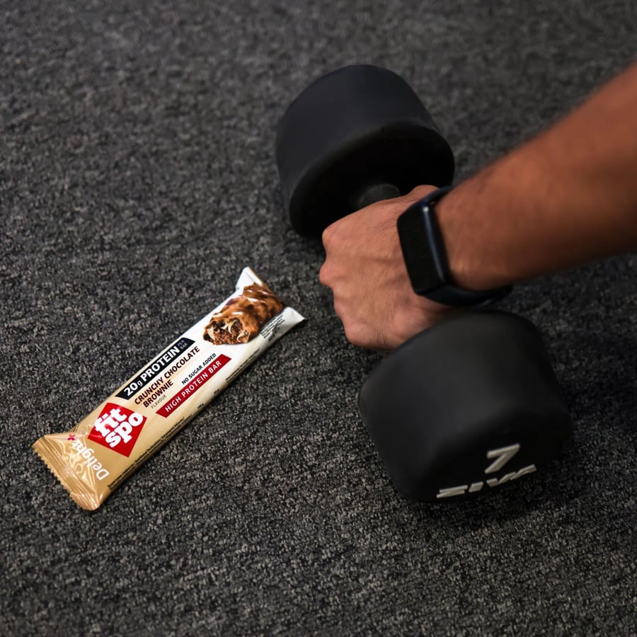 Fit Spo | Protein Bar 20g Crunchy Chocolate | 60 GM
