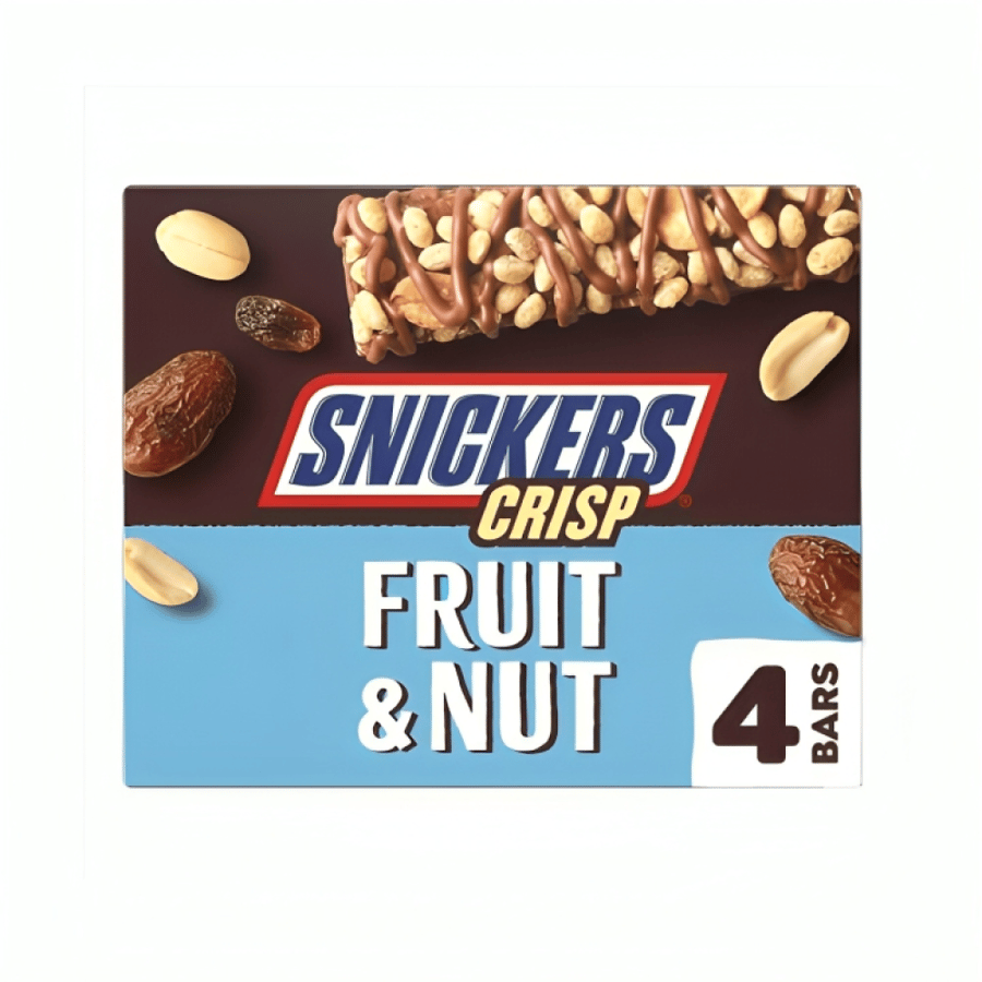 Snickers | Crisp Bar with Fruit and Nuts Flavor | 4 Pieces | 32 GM