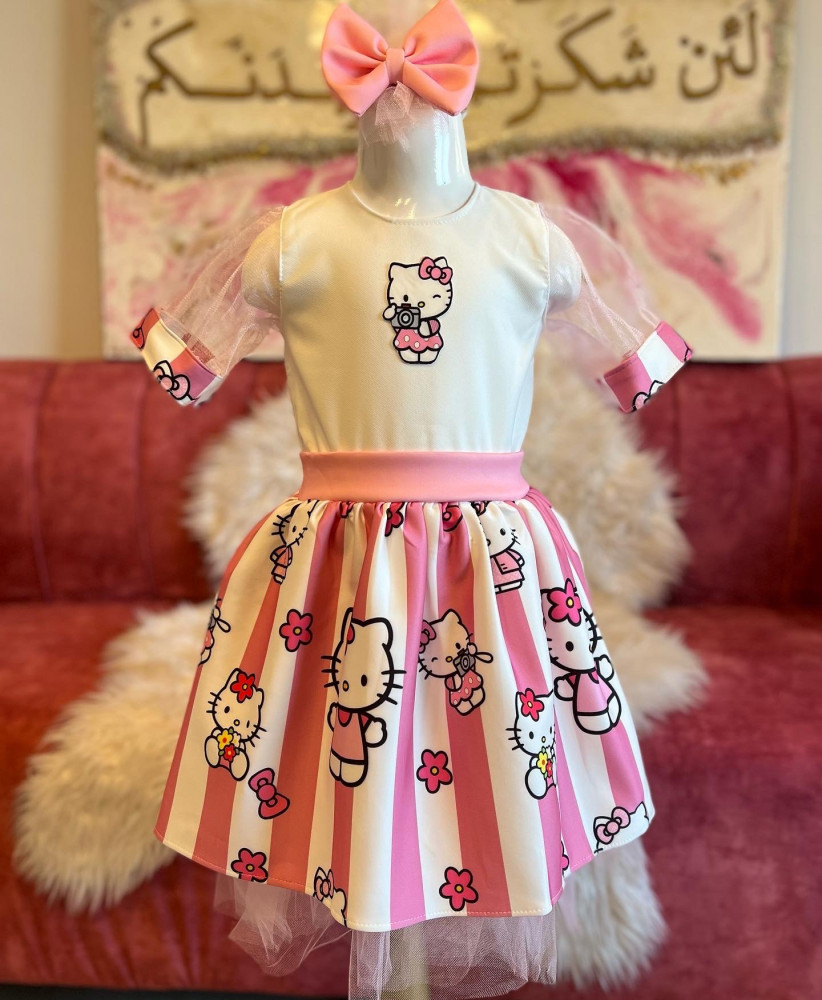Hello Kitty pink dress فستان هيلو كيتي