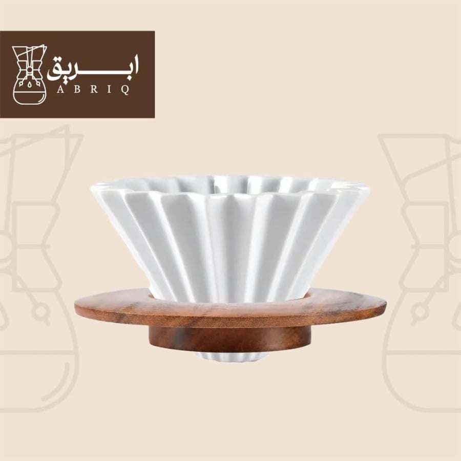 قمع مموج سراميك v60 ابيض