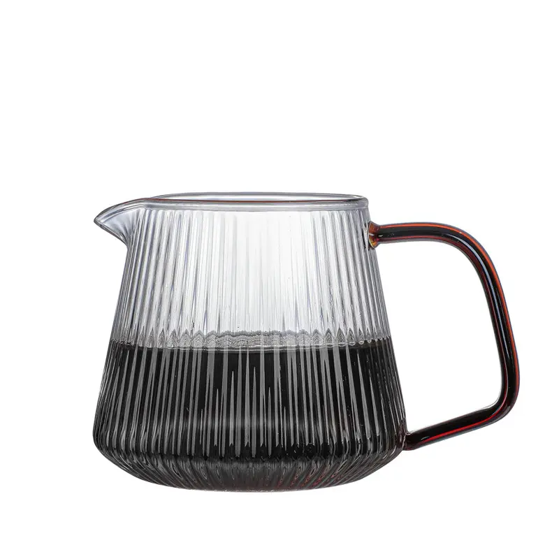 ابريق V60 زجاج مخطط فاخر