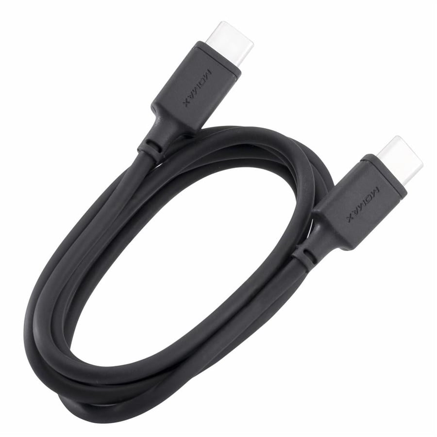 سلك شاحن موماكس زيرو من USB-C إلى USB-C بقوة 60 واط وبطول 1م - أسود