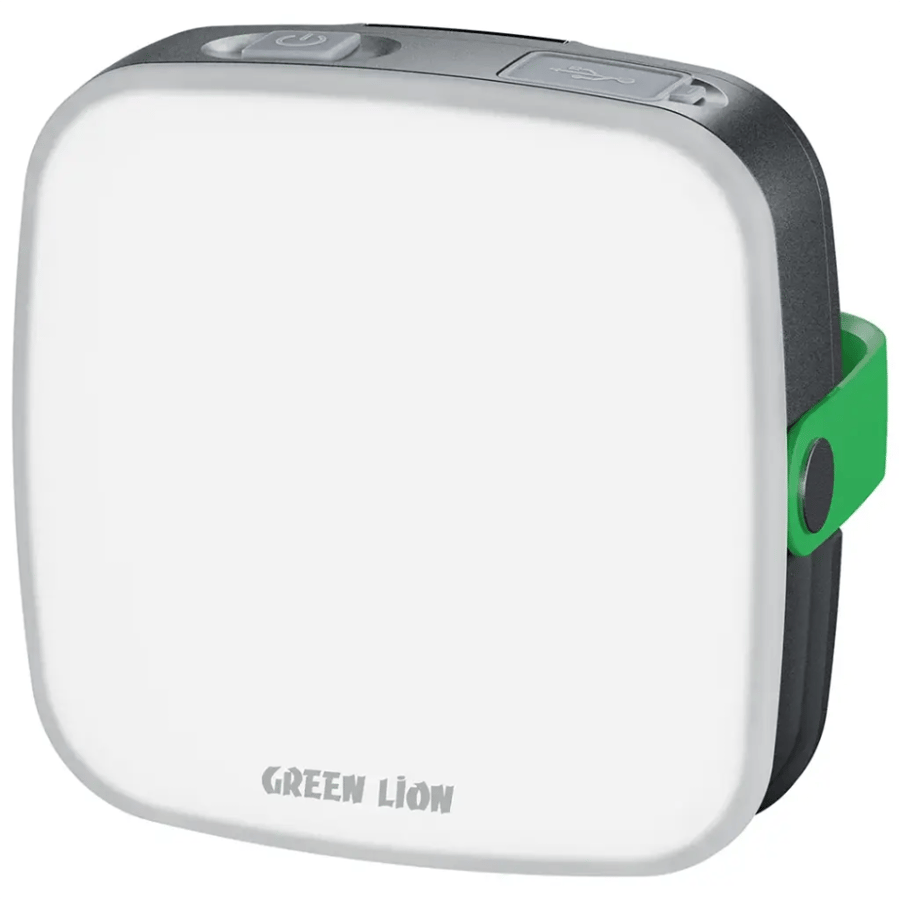 مصباح LED محمول من Green Lion Lumenix مع بنك طاقة (2000 مللي أمبير في الساعة × 2) - رمادي