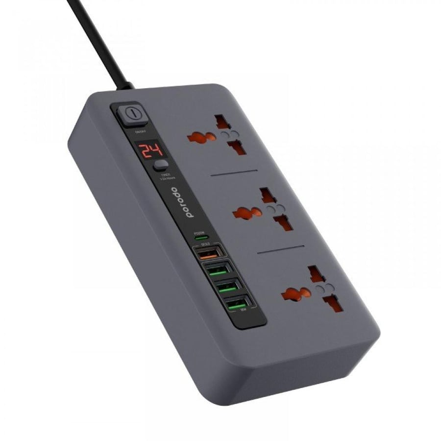 بورودو توصيلة كهربائية HUB 4 USB-A/USB-C مجموعة التميت للمنزل والمكتب 2 متر