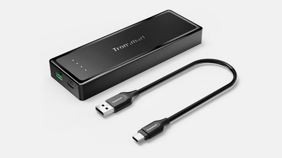 باور بانك ترونسمارت Presto سعة 10 آلاف بمنفذ USB C ودعم تقنية كوالكم 3.0 الجيل الثالث والشحن الذكي