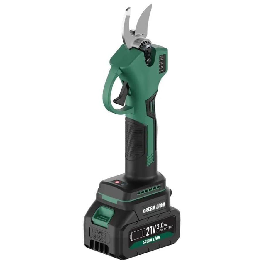 مقص أشجار كهربائي لاسلكي جرين لايون 21 فولت مع بطاريتين Green Lion Gsh 400 Electric Pruning Shears Tool