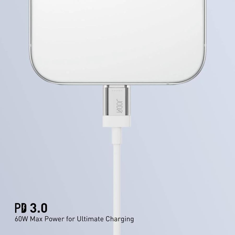 سلك JODA تايب سي الى تايب سي بقوة 60 واط بطول 1.2 متر - ابيض