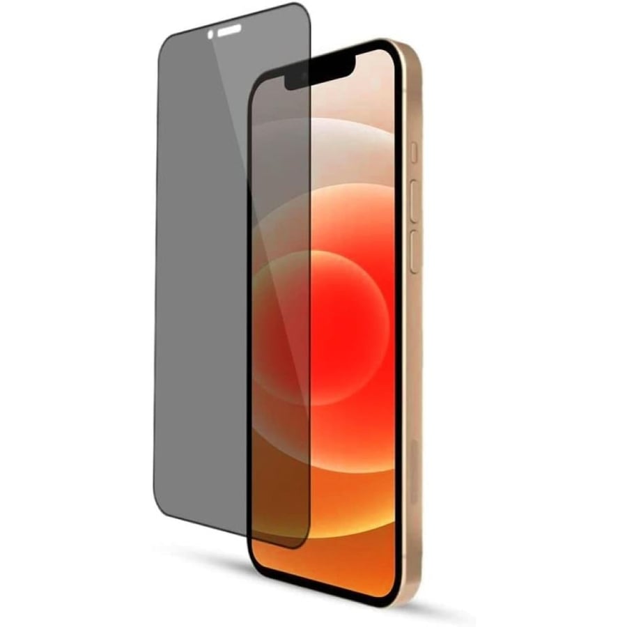 لاصقة حماية الخصوصية لهاتف ايفون 12/12 برو مع حواف سيليكون ليفيلو Levelo Privacy Black Edition Silicone Edge Tempered Screen Protector For iPhone 12 / 12 Pro Black