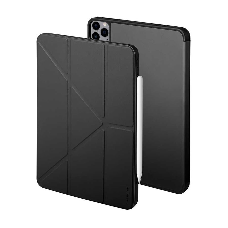 جراب Viva Madrid Elegante Folio مع حامل أقلام رصاص من Apple لجهاز iPad Pro مقاس 12.9 بوصة (2020) - أسود