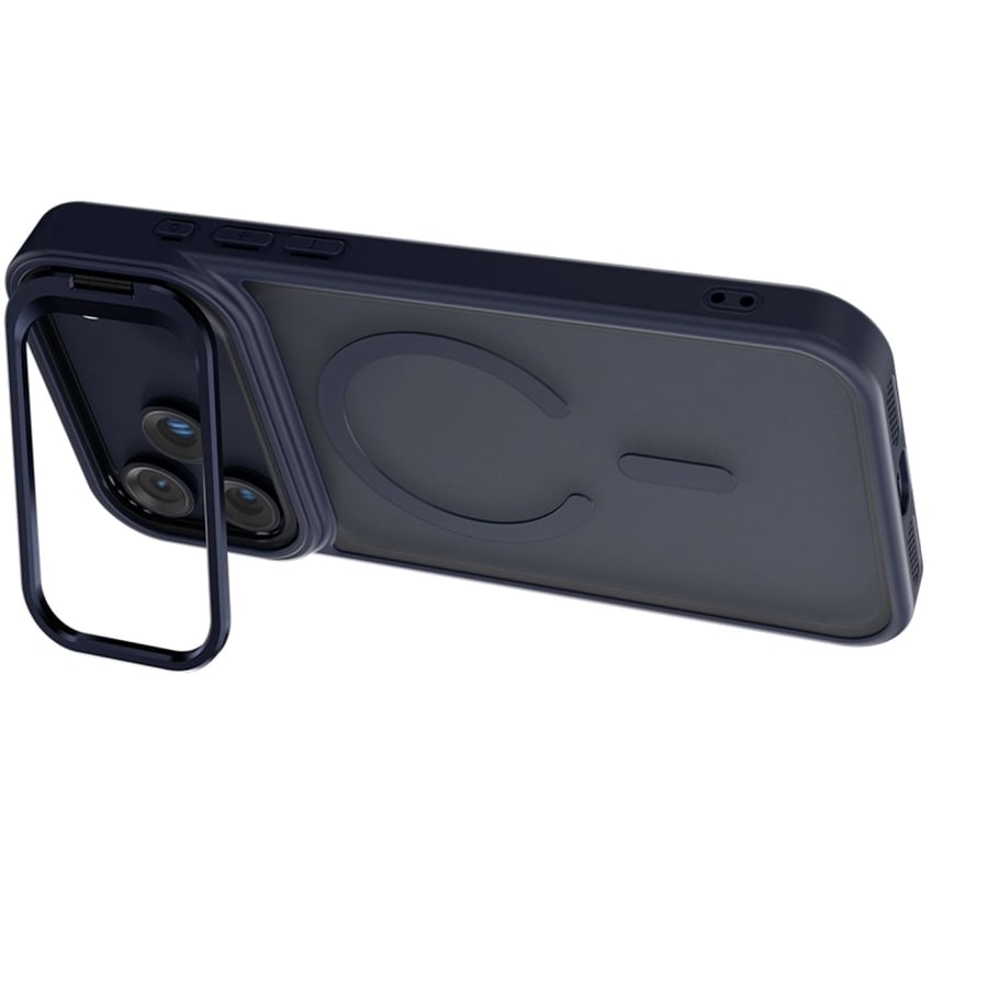 كفر ايفون ايفون 17 برو كحلي مقاوم للصدمات ليفليلوLevelo Solo Pro Camera Kickstand Case