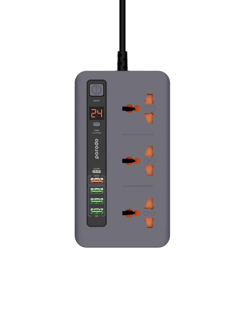 بورودو توصيلة كهربائية HUB 4 USB-A/USB-C مجموعة التميت للمنزل والمكتب 2 متر