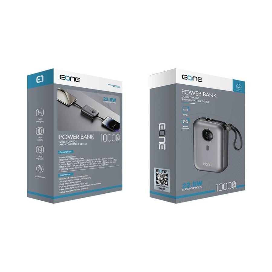 باور بانك EONE | 10000mAh | شحن سريع 22.5W