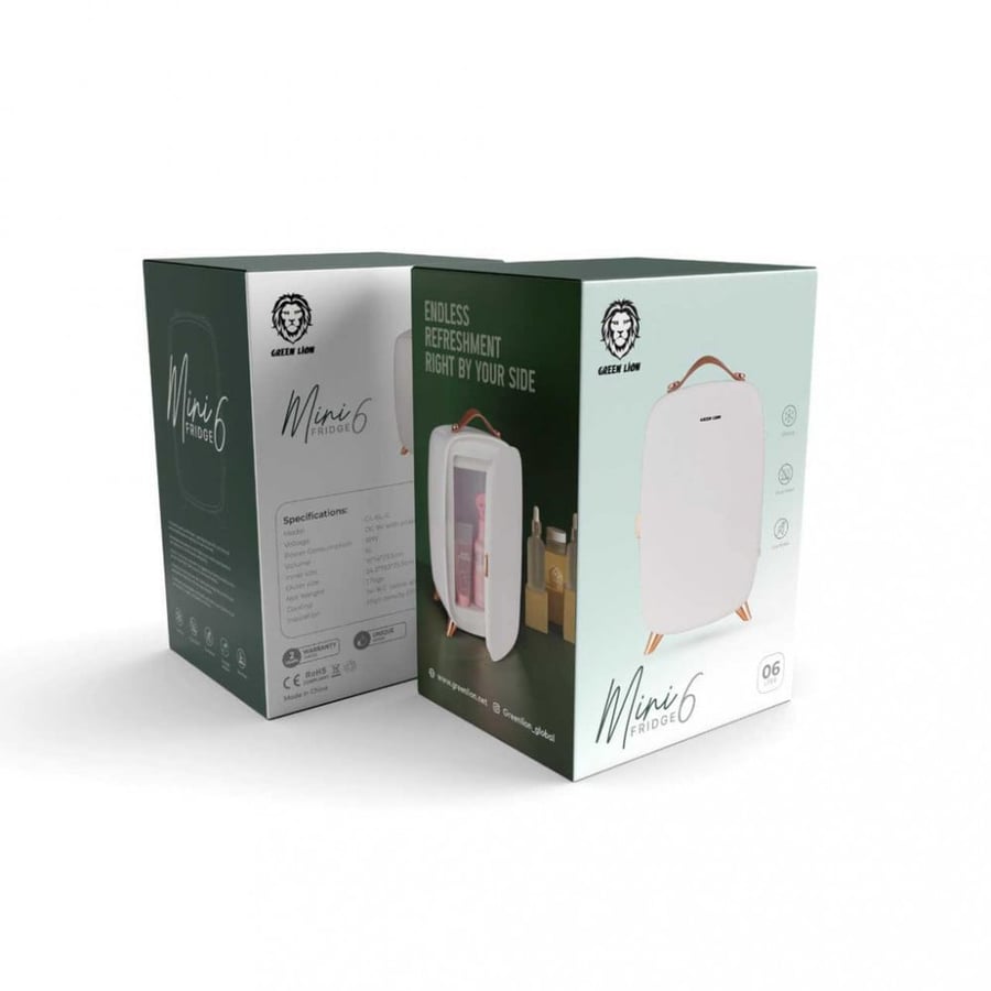 Mini Grayne Ion makeup refrigerator, 6-liter capacity, 18-watt power - in white color