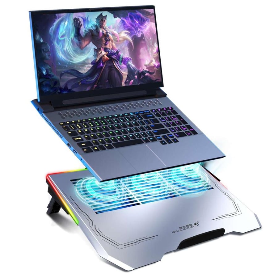 مروحة تبريد الكمبيوتر المحمول Porodo Gaming Al RGB