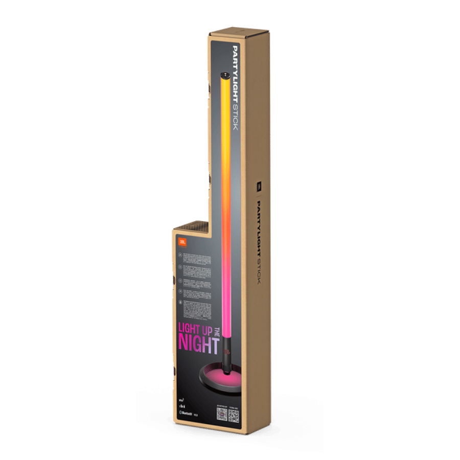 عصا إضاءه بلوتوث جى بى ال PartyLight بإضاءة RGB، اسود - JBLPLSTICKAM