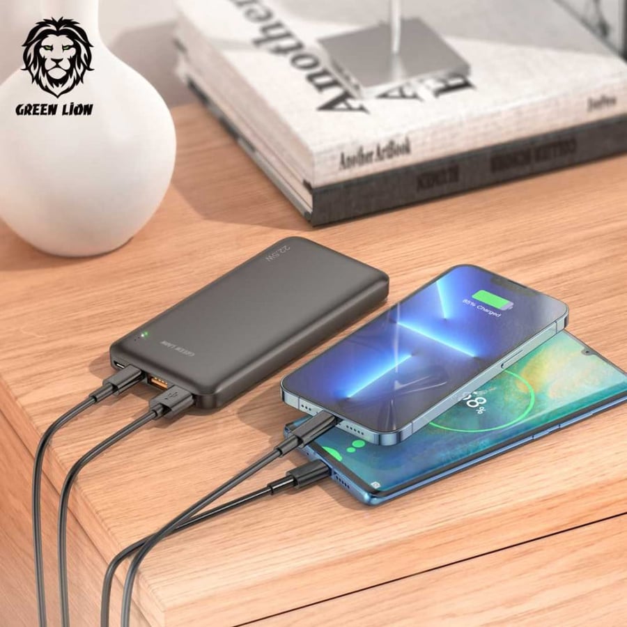 Garin Lion Power Bank for fast charging 10000 mAh PD 20W QC3.0 22.5W - Black