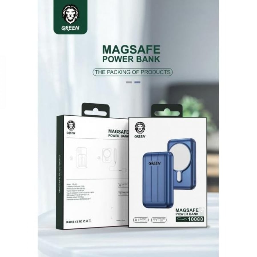 Green Magsafe Power Bank 10000mAh 15W