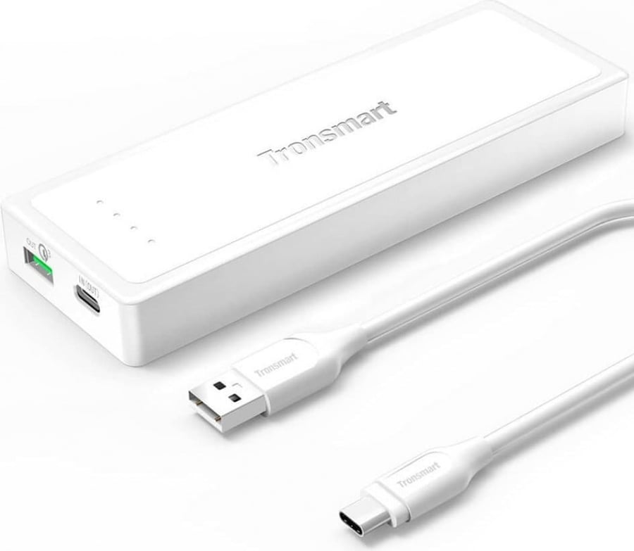 باور بانك ترونسمارت Presto سعة 10 آلاف بمنفذ USB C ودعم تقنية كوالكم 3.0 الجيل الثالث والشحن الذكي
