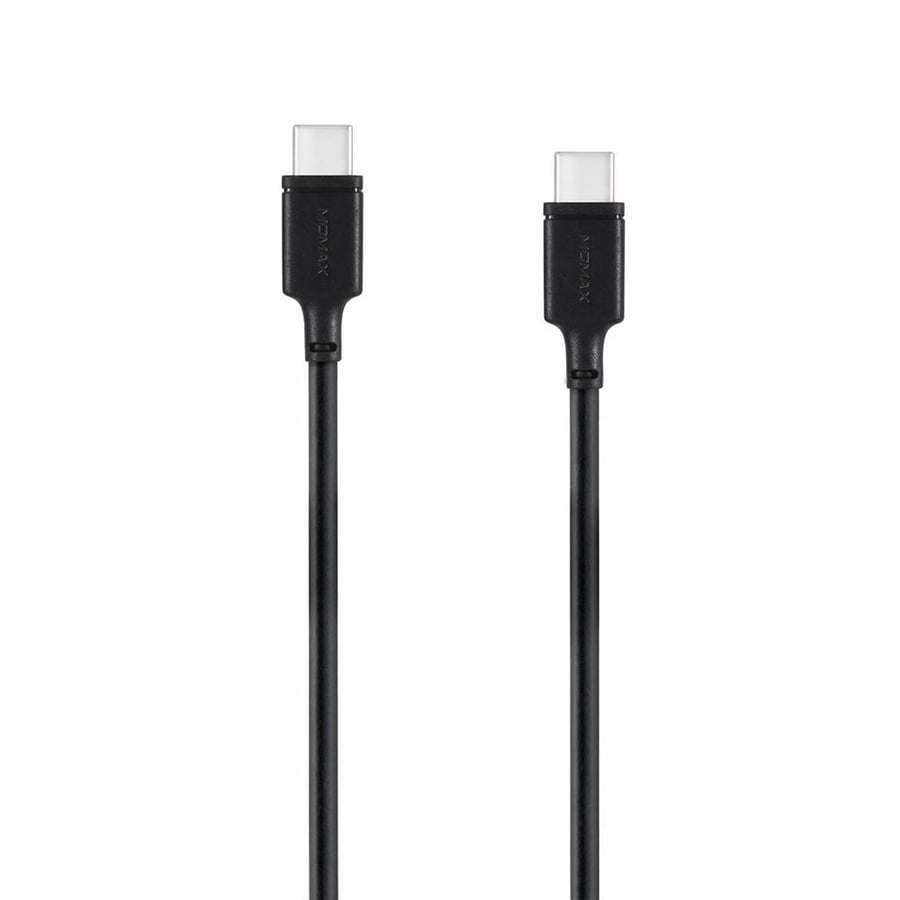 سلك شاحن موماكس زيرو من USB-C إلى USB-C بقوة 60 واط وبطول 1م - أسود