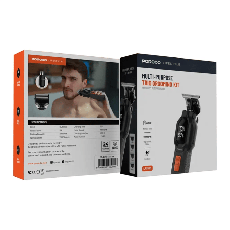 Borodo Life Style multi-purpose triple care set - black
