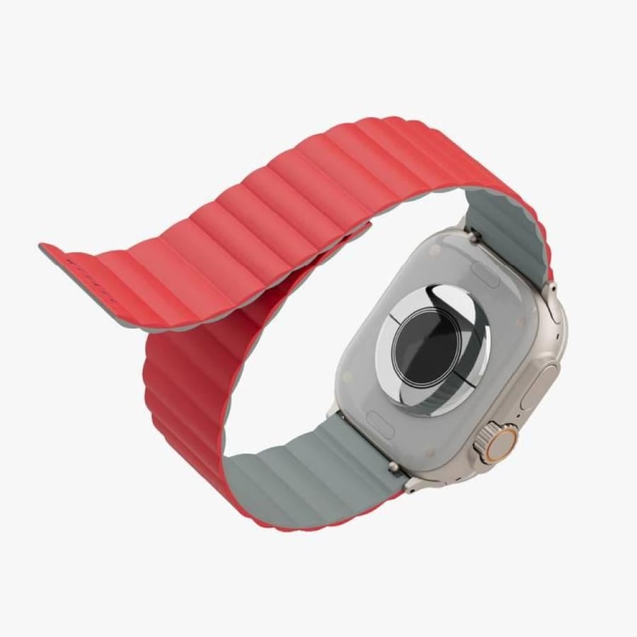 Apple Watch water-resistant bracelet 42/44/45 mm red and dark gray Levelo