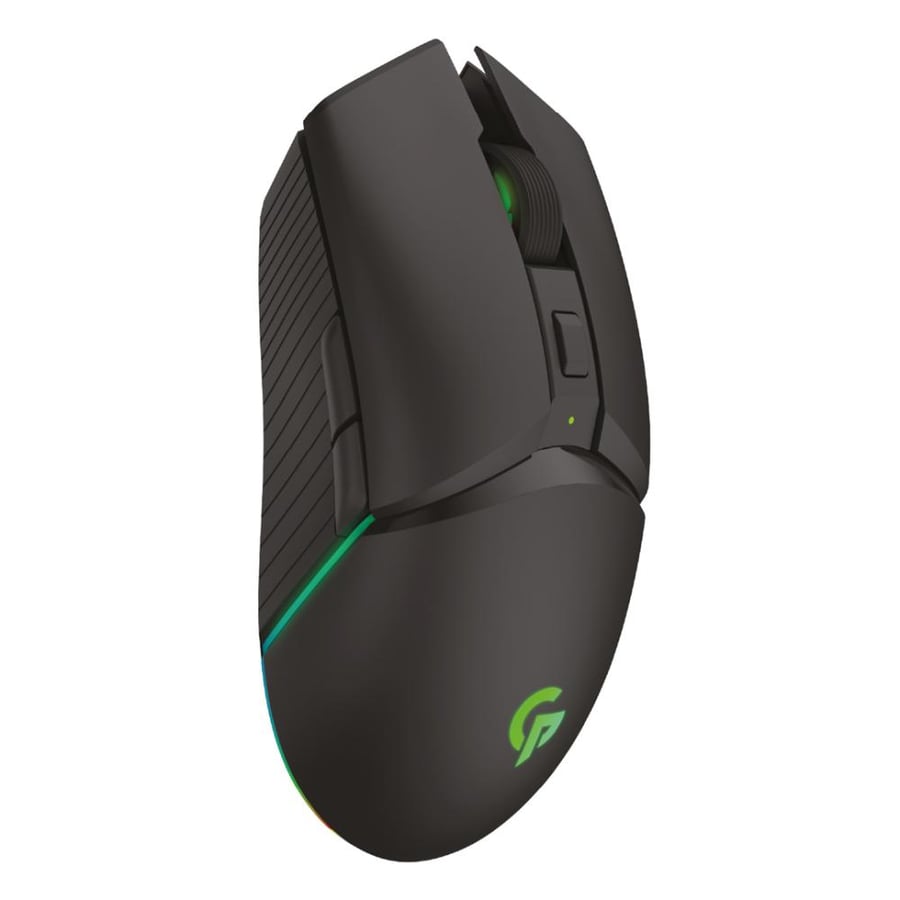 Wireless gaming mouse with RGB lighting from Borudo, 7D, with 10,000 DPI, equipped with a built-in rechargeable battery of 600 mAh - Black