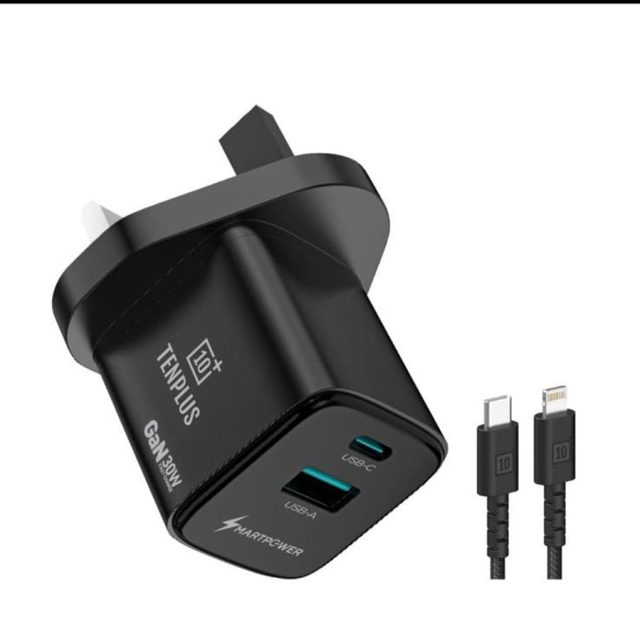 فيش جداري بقوة 30W + كيبل تايب سي لايتق