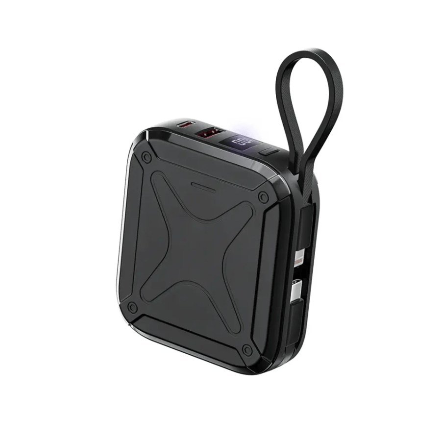 Green Lion Extreme 10 Power Bank with a capacity of 10,000 mAh, equipped with 22.5-watt fast charging technology – black