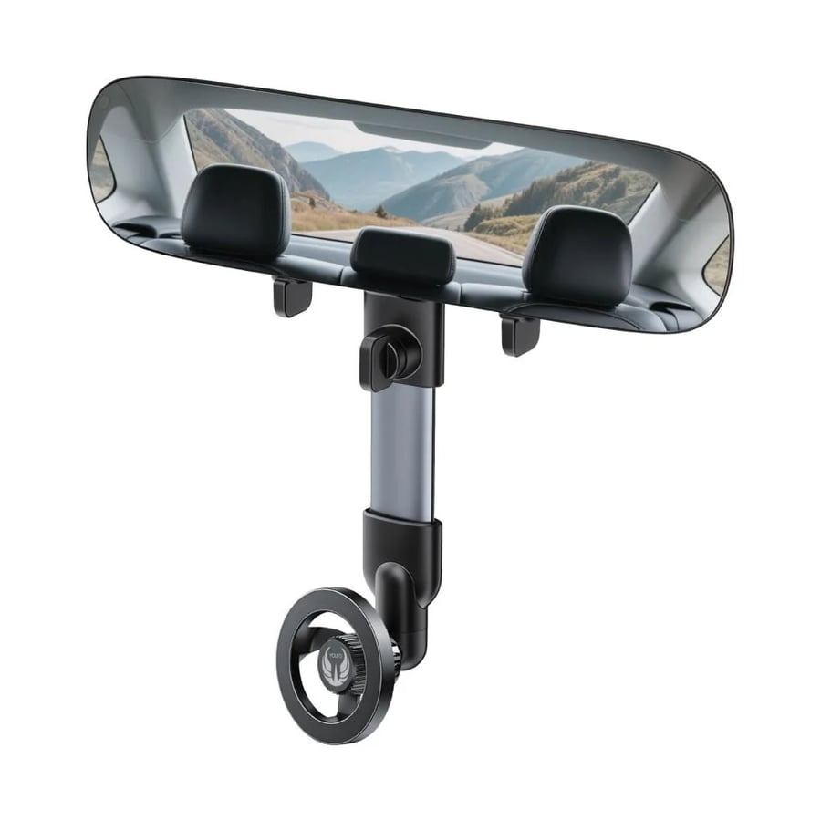 Yuvo phone holder, non-slip, attaches to car mirror - 4915