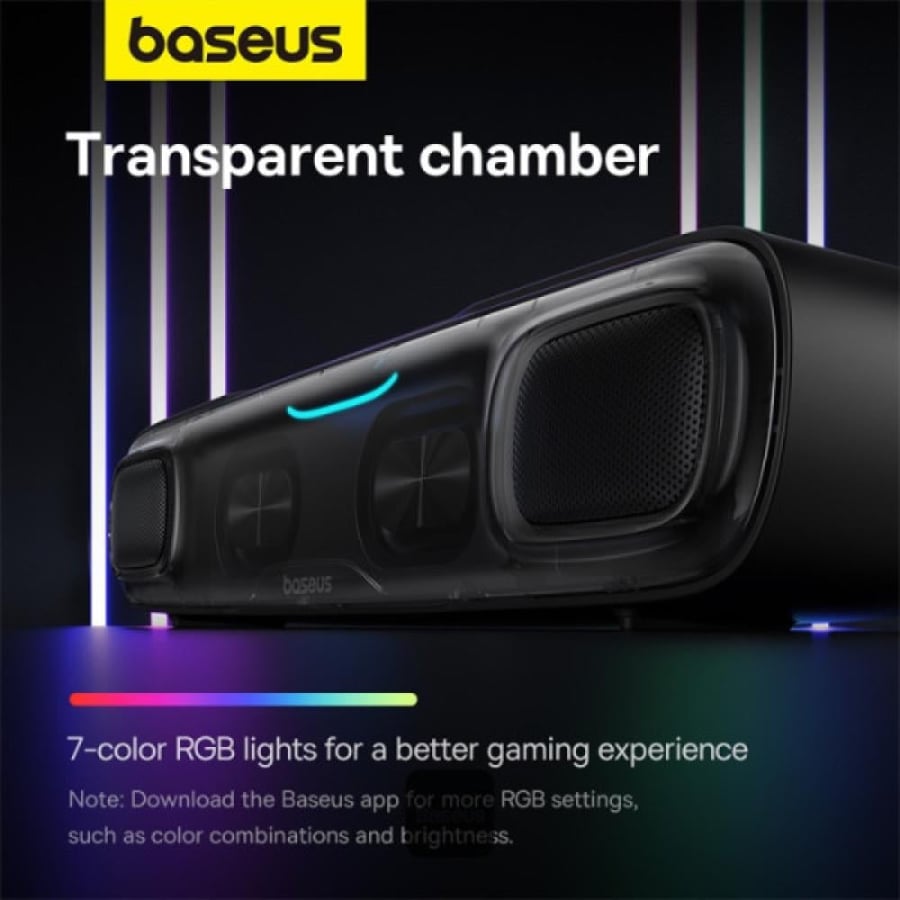 مكبر صوت بلوتوث صغير الحجم من Baseus AeQur Series DS10 (بدون بطارية) - أسود