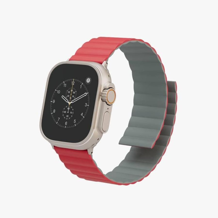 Apple Watch water-resistant bracelet 42/44/45 mm red and dark gray Levelo