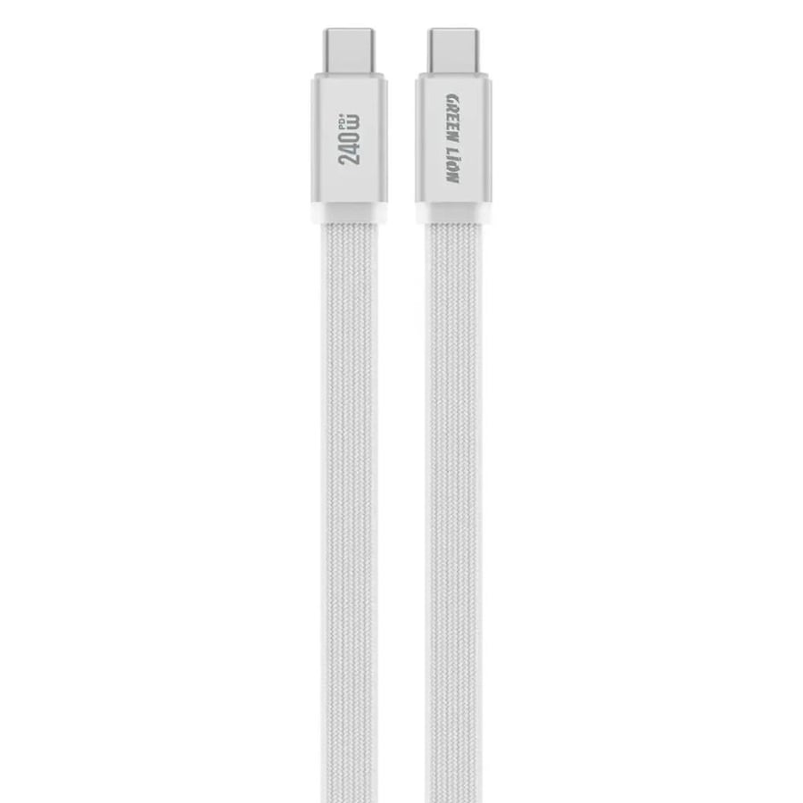كابل Green Lion Flex Wave USB-C إلى USB-C - أبيض