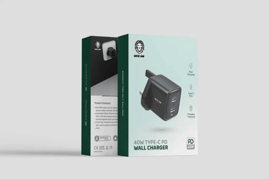 شاحن حائط ثنائي PD 40 واط من جرين ليون