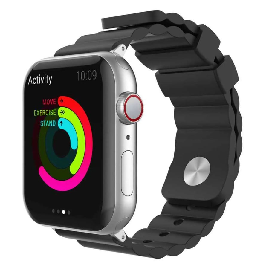 Aha style silicone watch bracelet, luxurious, with a durable design, 40 mm, comfortable and sturdy for wearing, adjustable strap, breathable silicone replacement wristband compatible with Apple Watch Series 1/2/3/4/5/6/7/8
