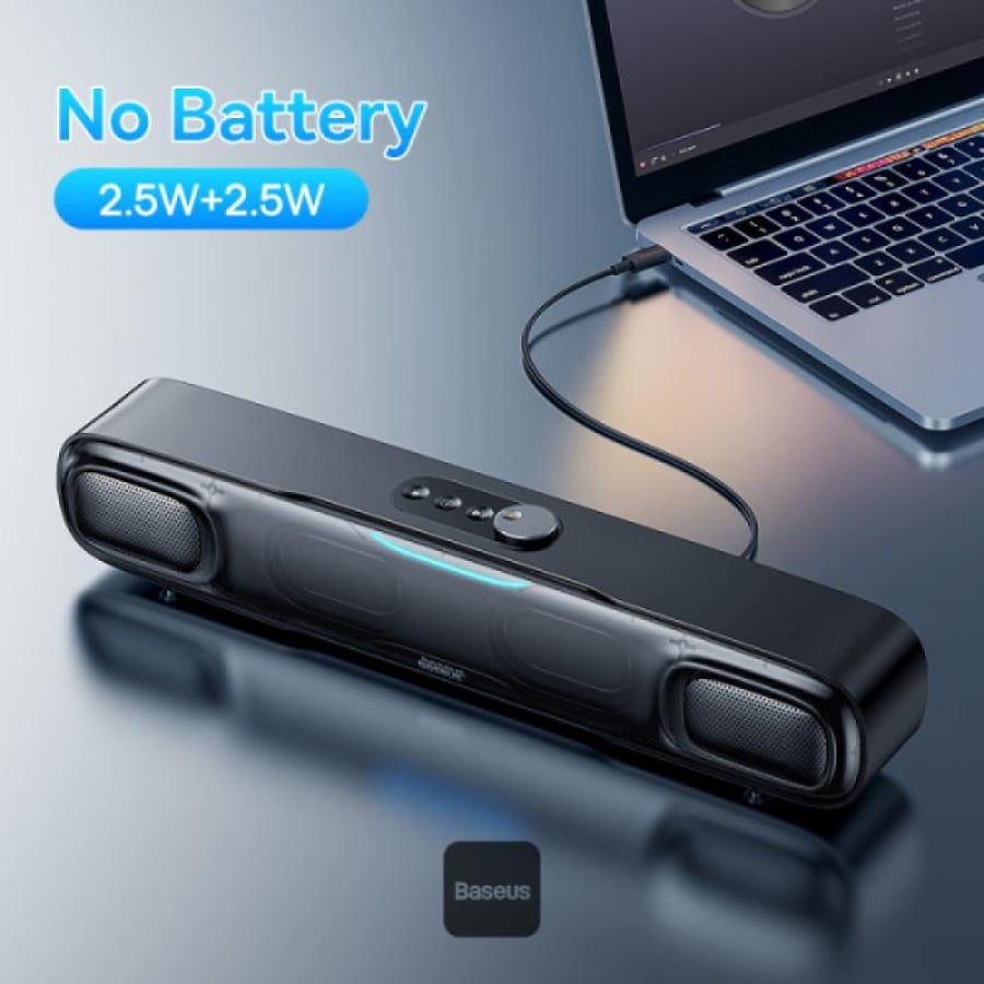 مكبر صوت بلوتوث صغير الحجم من Baseus AeQur Series DS10 (بدون بطارية) - أسود