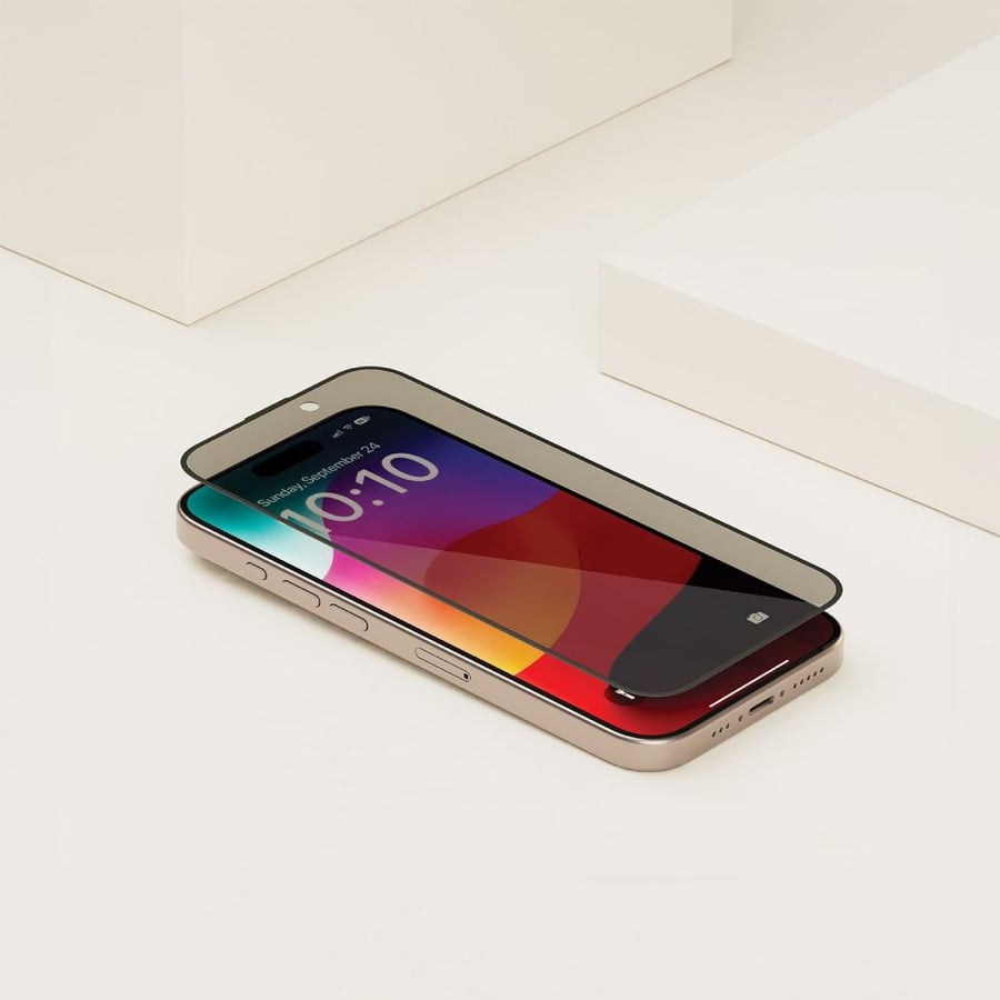شاشة الملاقيف ايفون 15 برو -15بلص مضاعفة الصلابة من ليفلو Levelo Full Screen Privacy For iPhone 15 Pro