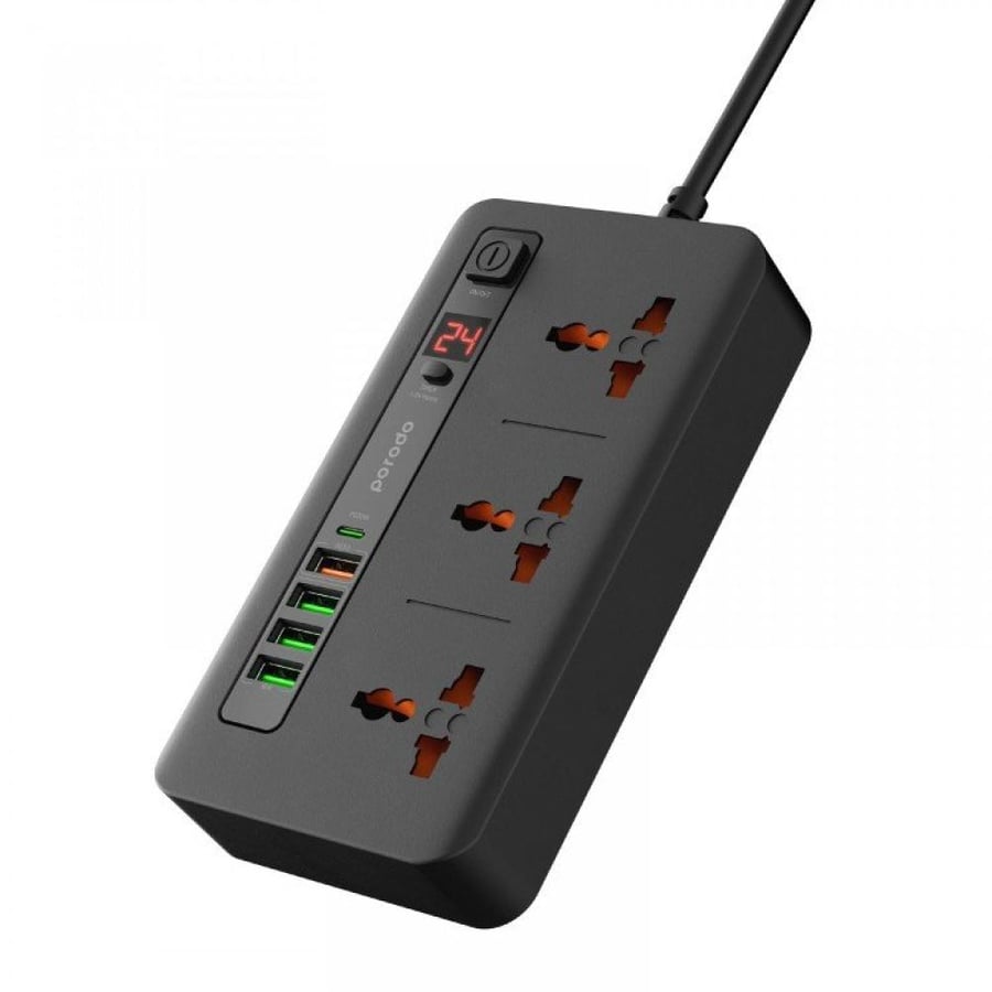بورودو توصيلة كهربائية HUB 4 USB-A/USB-C مجموعة التميت للمنزل والمكتب 2 متر