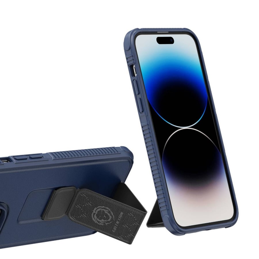 Kafar Qareen case for iPhone 14 Pro - black with blue grip