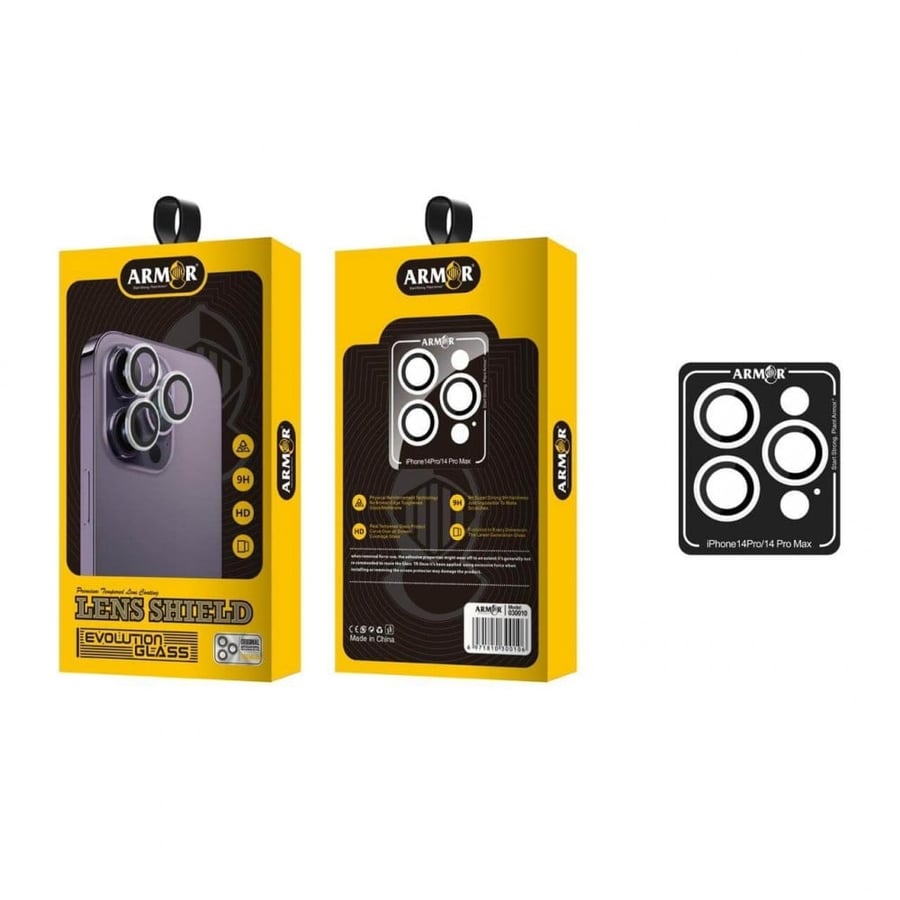 Screen protector for camera lens from tempered glass with transparent frame brand ARMOR