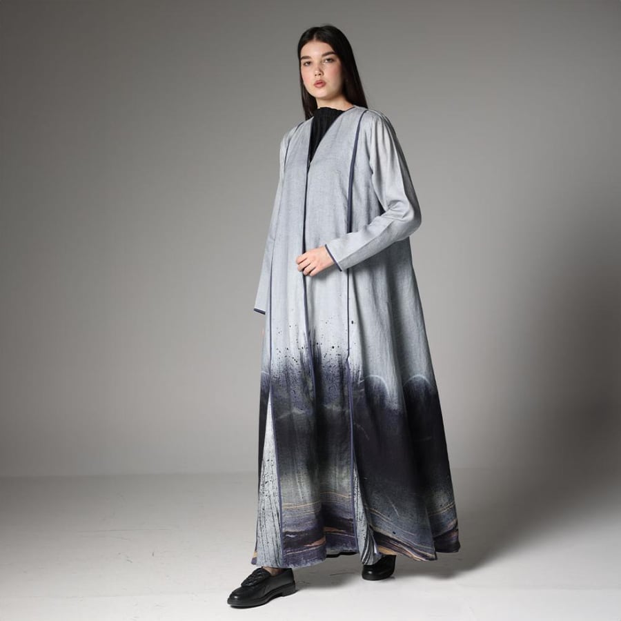 Light Blue Printed Linen