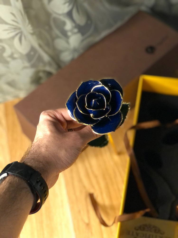 ورد مطلي بالذهب