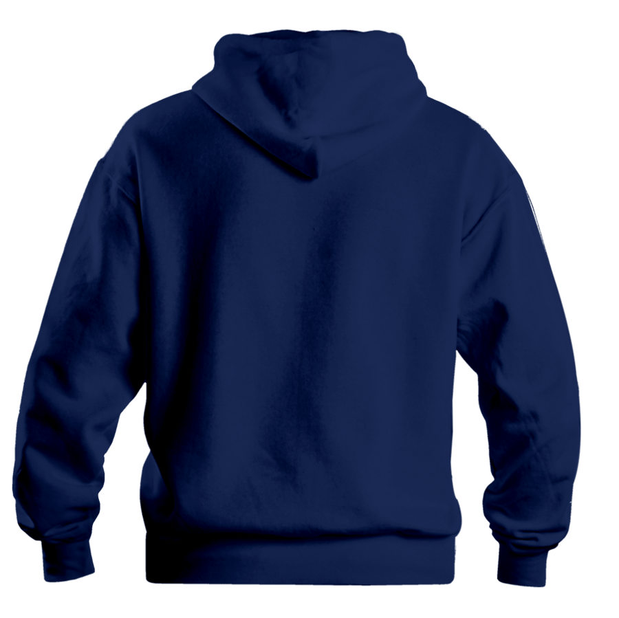 Blue hoodie with custom print