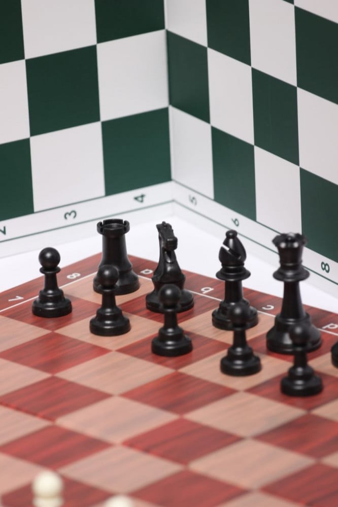 Folding Chess Board with Pieces