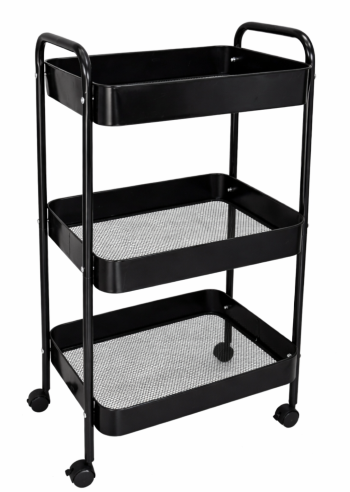 Mobile versatile storage cart (3 shelves)