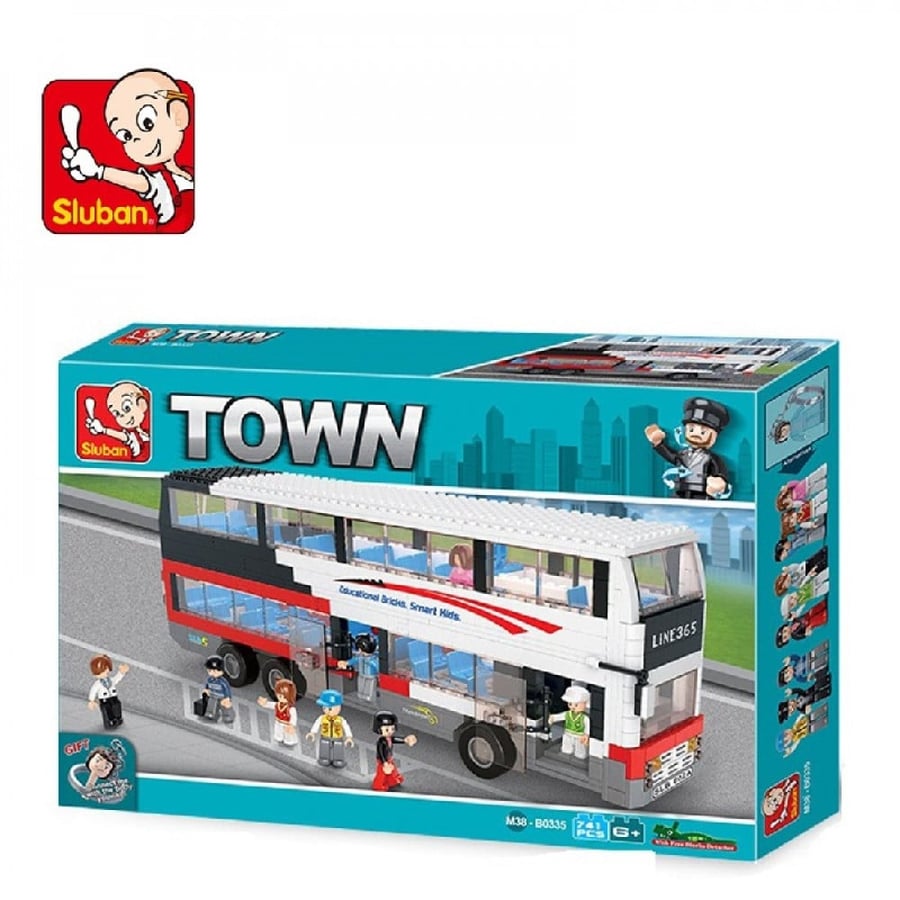 سلوبان, قطع تركيب, الباص المزدوج, ألعاب, Toy Bus, Sluban,العاب تركيب