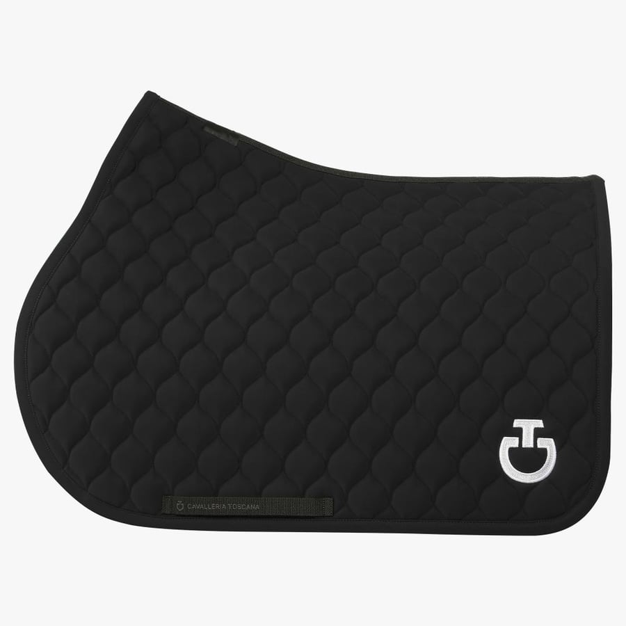 CT CIRCULAR QUILTED JERSEY JUMPING SADDLE PAD  9999 BLACK